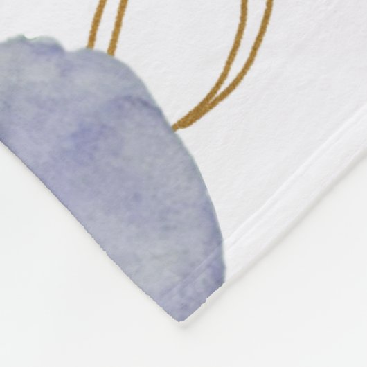 Botanische Boho Cyaan Paars Fleece Deken (Hoek)