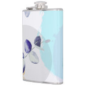 Botanische Boho Cyaan Paars Heupfles (Links)