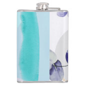 Botanische Boho Cyaan Paars Heupfles (Achterkant)