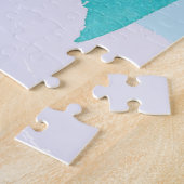 Botanische Boho Cyaan Paars Legpuzzel (Zijkant)