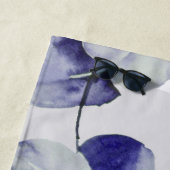 Botanische Boho Cyaan Paars Strandlaken (In situ)