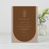 Botanische Boho Elegant Formal Wedding | Kaart (Staand voorkant)