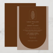 Botanische Boho Elegant Formal Wedding | Kaart (Voorkant / Achterkant)