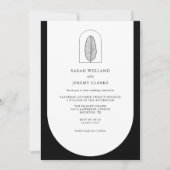 Botanische Boho Elegant Formal Wedding | Uitnodigi Kaart (Voorkant)