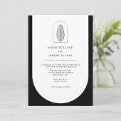 Botanische Boho Elegant Formal Wedding | Uitnodigi Kaart (Staand voorkant)