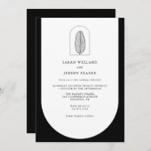 Botanische Boho Elegant Formal Wedding | Uitnodigi Kaart (Voorkant / Achterkant)