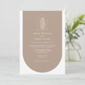 Botanische Boho Elegant Formal Wedding | Uitnodigi Kaart (Staand voorkant)