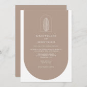 Botanische Boho Elegant Formal Wedding | Uitnodigi Kaart (Voorkant / Achterkant)