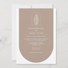 Botanische Boho Elegant Formal Wedding | Uitnodigi Kaart