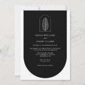 Botanische Boho Elegant Formal Wedding | Uitnodigi Kaart (Voorkant)