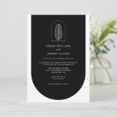 Botanische Boho Elegant Formal Wedding | Uitnodigi Kaart (Staand voorkant)