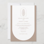 Botanische Boho Elegant Formal Wedding | Uitnodigi Kaart (Voorkant)