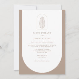 Botanische Boho Elegant Formal Wedding | Uitnodigi Kaart