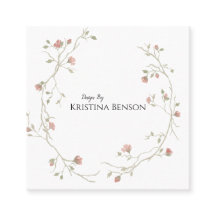 Botanische Boho Feather Visitekaartje Zwart-wit