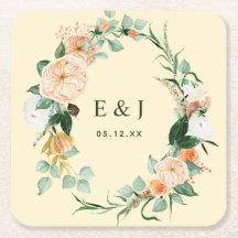 Botanische Boho Floral Greenery Monogram Weddensch
