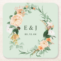 Botanische Boho Floral Greenery Monogram Wedding S