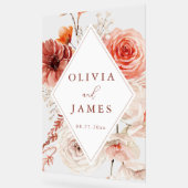 Botanische Boho Floral Lijst bruiloft Acryl Bord (Hoek)