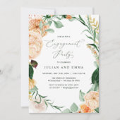 Botanische Boho Floral Neutral Engagement Party IV Kaart (Voorkant)