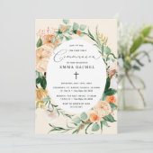 Botanische Boho-gemeenschap voor peach Girl Kaart (Staand voorkant)