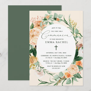 Botanische Boho-gemeenschap voor peach Girl Kaart