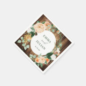 Botanische Boho gepersonaliseerd rustic Barn Weddi Servet (Hoek)