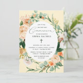 Botanische Boho gepersonaliseerde Cute Yellow Comm Kaart (Staand voorkant)