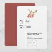 Botanische Boho Granaatappel | Trouwen Kaart (Voorkant / Achterkant)