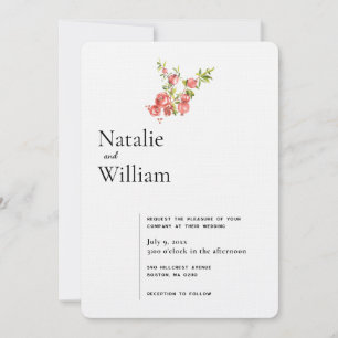 Botanische Boho Granaatappel Trouwen Kaart