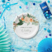 Botanische Boho Greenery Bloom persoonlijke bruilo Papieren Bordje (Feest)