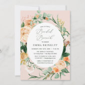 Botanische Boho Greenery Blush Pink Bridal Brunch Kaart (Voorkant)