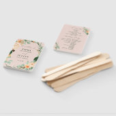Botanische Boho Greenery Blush Pink Wedding Progra Handwaaier (Niet-gemonteerd)