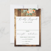 Botanische Boho Greenery Farmhouse Barn Wedding RSVP Kaartje (Voorkant)