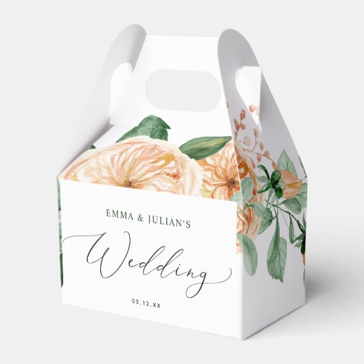 Botanische Boho Greenery Floral Neutral Wedding Bedankdoosjes (Voorkant Zijde)