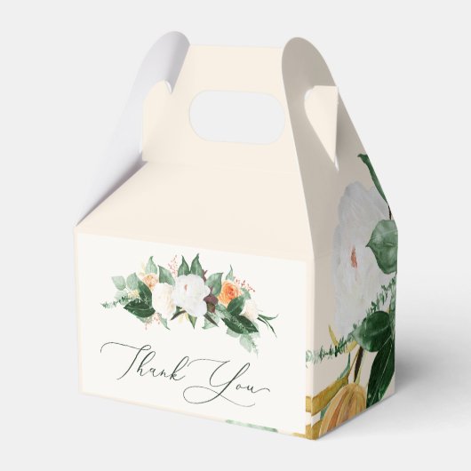 Botanische Boho Greenery Floral Peach Wedding Bedankdoosjes (Achterkant)