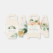Botanische Boho Greenery Floral Peach Wedding Bedankdoosjes (Uitgevouwen)