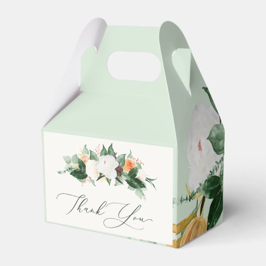 Botanische Boho Greenery Floral Sage Green Wedding Bedankdoosjes (Achterkant)