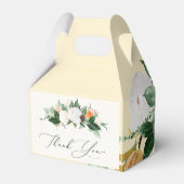 Botanische Boho Greenery Floral Yellow Wedding Bedankdoosjes (Achterkant)