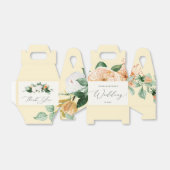 Botanische Boho Greenery Floral Yellow Wedding Bedankdoosjes (Uitgevouwen)
