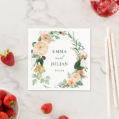 Botanische Boho Greenery Leaf Personalized Wedding Servet (Insitu)