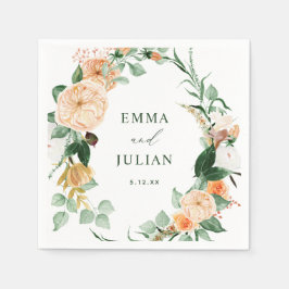 Botanische Boho Greenery Leaf Personalized Wedding Servet