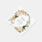 Botanische Boho Greenery Leaf Personalized Wedding Servet (Hoek)