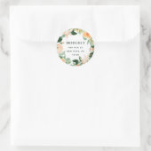 Botanische Boho Greenery Neutral Return Address Ronde Sticker (Tas)