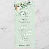 Botanische Boho Greenery Neutral Sage Wedding Menu (Voorkant)