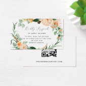 Botanische Boho Greenery Wedding QR Code RSVP Card Visitekaartje (Bureau)