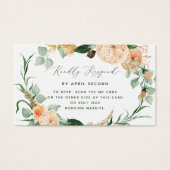Botanische Boho Greenery Wedding QR Code RSVP Card Visitekaartje (Voorkant)