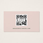 Botanische Boho Greenery Wedding QR Code RSVP Card Visitekaartje (Achterkant)