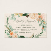 Botanische Boho Greenery Wedding QR Code RSVP Card Visitekaartje (Voorkant)