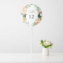 Botanische Boho Greenery Wedding Table Number