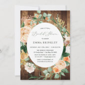 Botanische Boho Greenery Woodgrain Vrijgezellenfee Kaart (Voorkant)