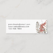 Botanische Boho-grens met moderne lettertekens Mini Visitekaartje (Achterkant)